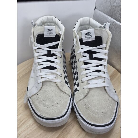 Size 13 - VANS Sk8-Hi CAP LX Reissue White Checkerboard 2018 Mens Sneakers - Picture 4 of 9